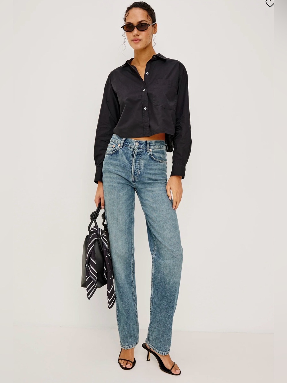 RAILS Topanga High Rise Straight Leg Jeans Desert Sky Wash Size 27